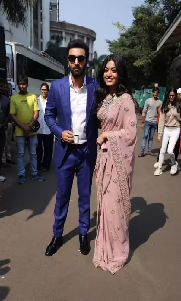 ranbir kapoor rashmika mandanna spotted indian idol