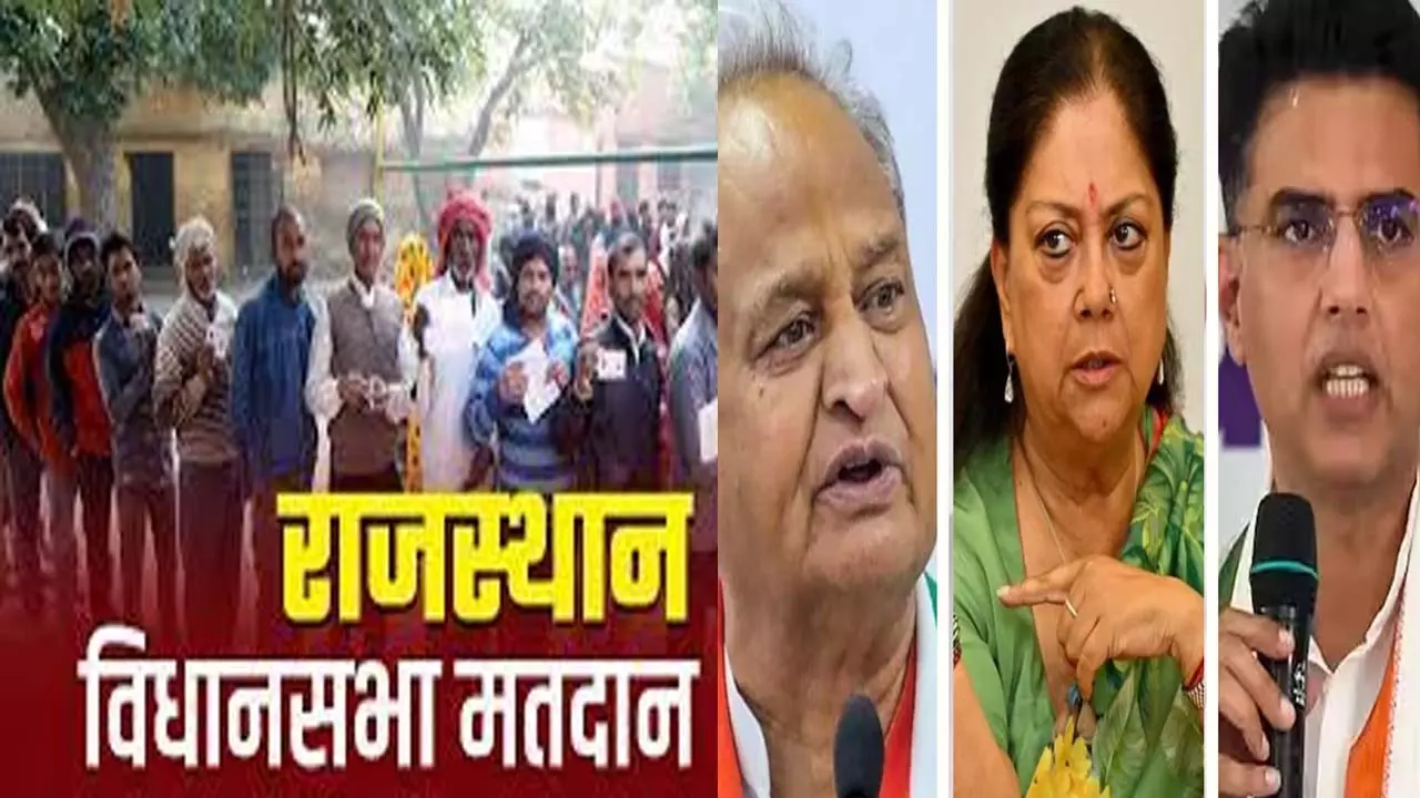 Bumper voting amid sporadic violence in Rajasthan, fate of 1863 candidates including Gehlot, Vasundhara and Sachin captured in EVM