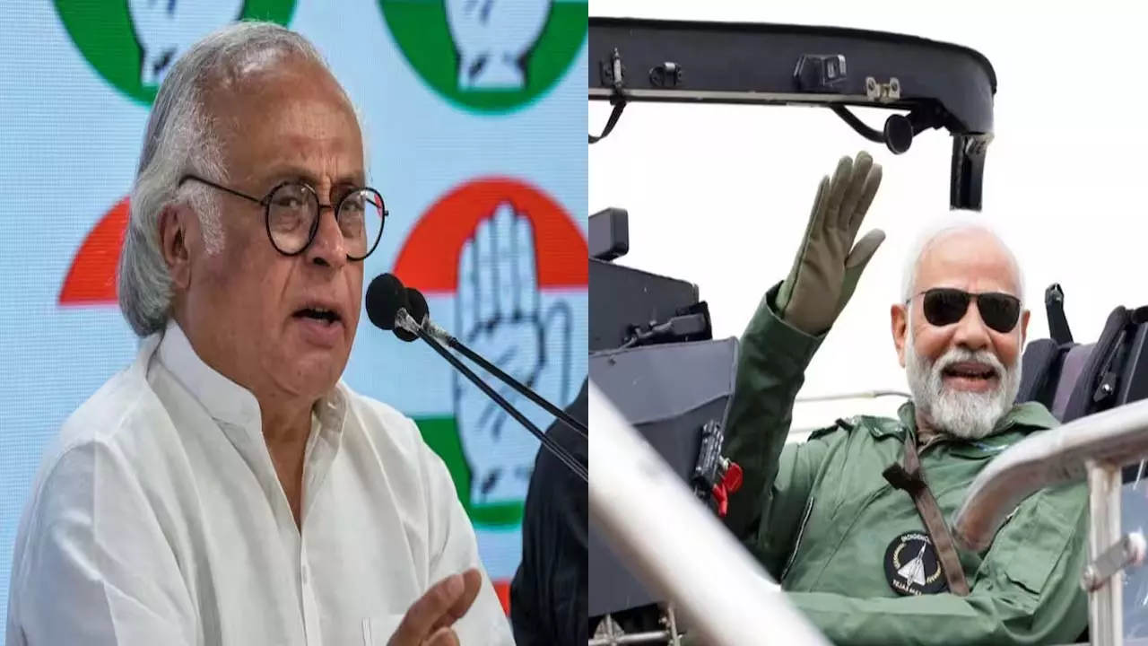 Congress leader Jairam Ramesh took a dig at PMs flight in Tejas to the master of taking election photographs...