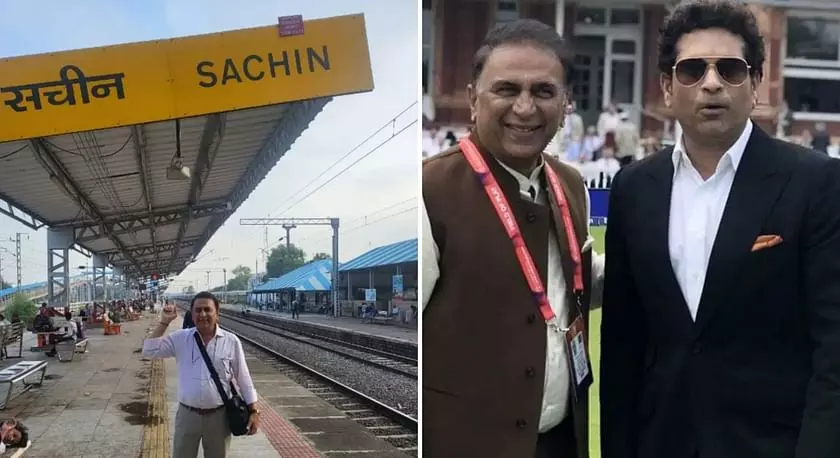 Sunil Gavaskar shares Photos from Sachin Railway Station (Pic Credit-Social Media)