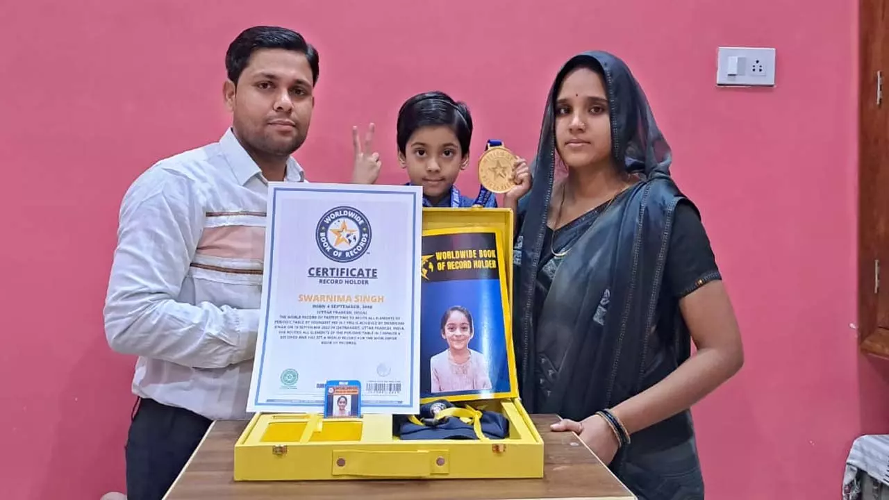 Swarnima honored with World Wide Book of Records
