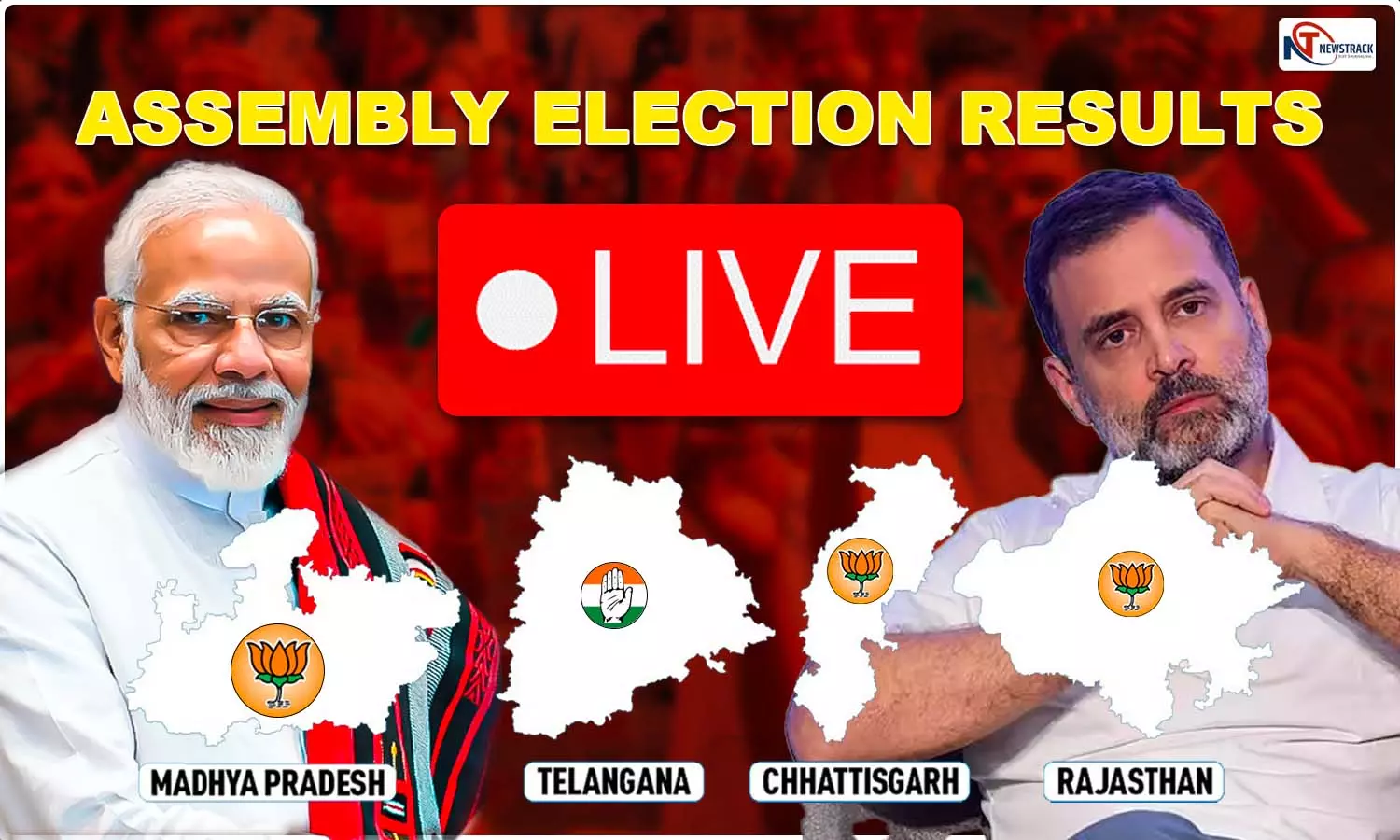 Assembly Election Results 2023: MP में प्रचंड जीत छत्तीसगढ़-राजस्थान में 5 साल बाद आई बीजेपी, कामारेड्डी में हारे सीएम केसीआर और रेवंत रेड्डीय अशोक गहलोत ने दिया इस्तीफा