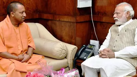 CM Yogi Adityanath met PM Modi and BJP President JP Nadda CM Yogi Adityanath met PM Modi and BJP President JP Nadda
