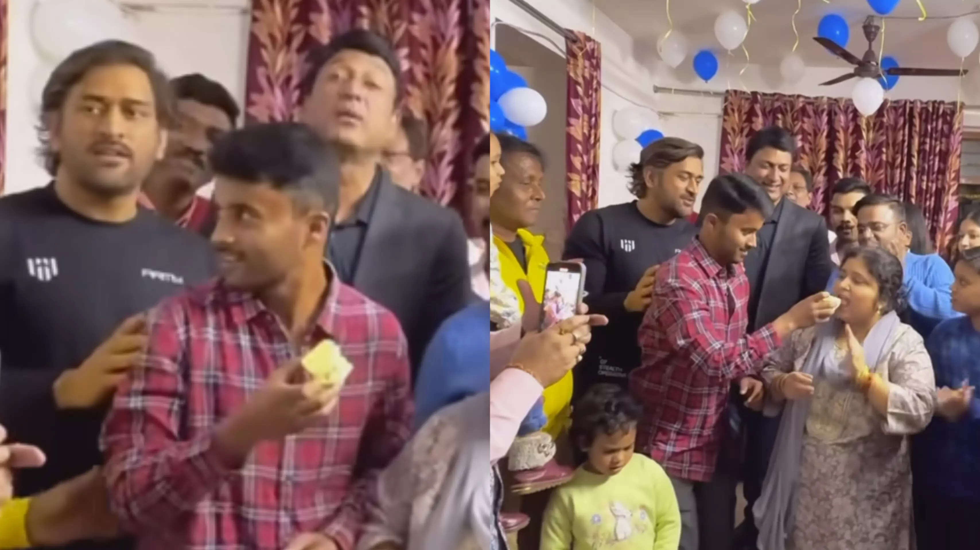 Ms Dhoni Attend fans Birthday Party (Pic Credit-Social Media)