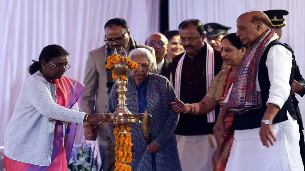 President Draupadi Murmu laid the foundation stone of the new campus of Divine Heart Hospital on the Foundation Day