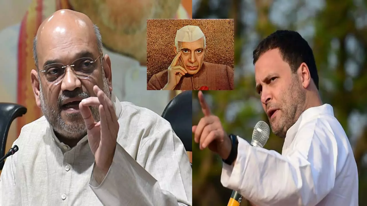 When Amit Shah targeted former PM Nehru, Rahul got angry, said - he does not know history