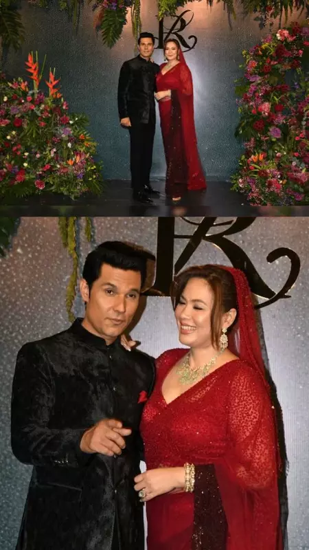 एक-दूसरे का हाथ थामकर रिसेप्शन में रॉयल लुक में पहुंचे रणदीप-लिन