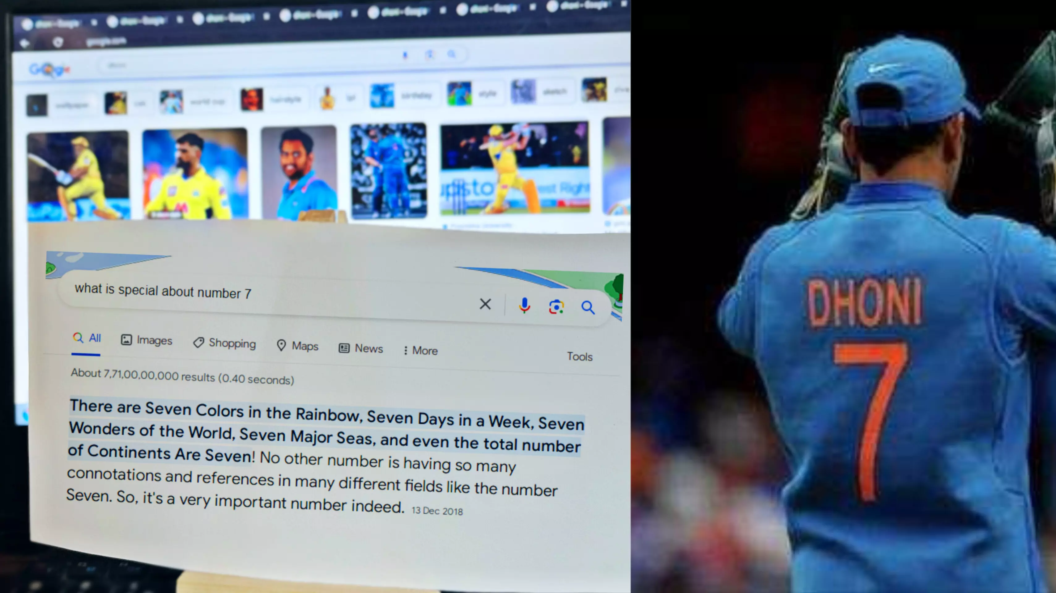 Google India Pays Tribute to MS Dhoni number 7(Pic Credit-Social Media)