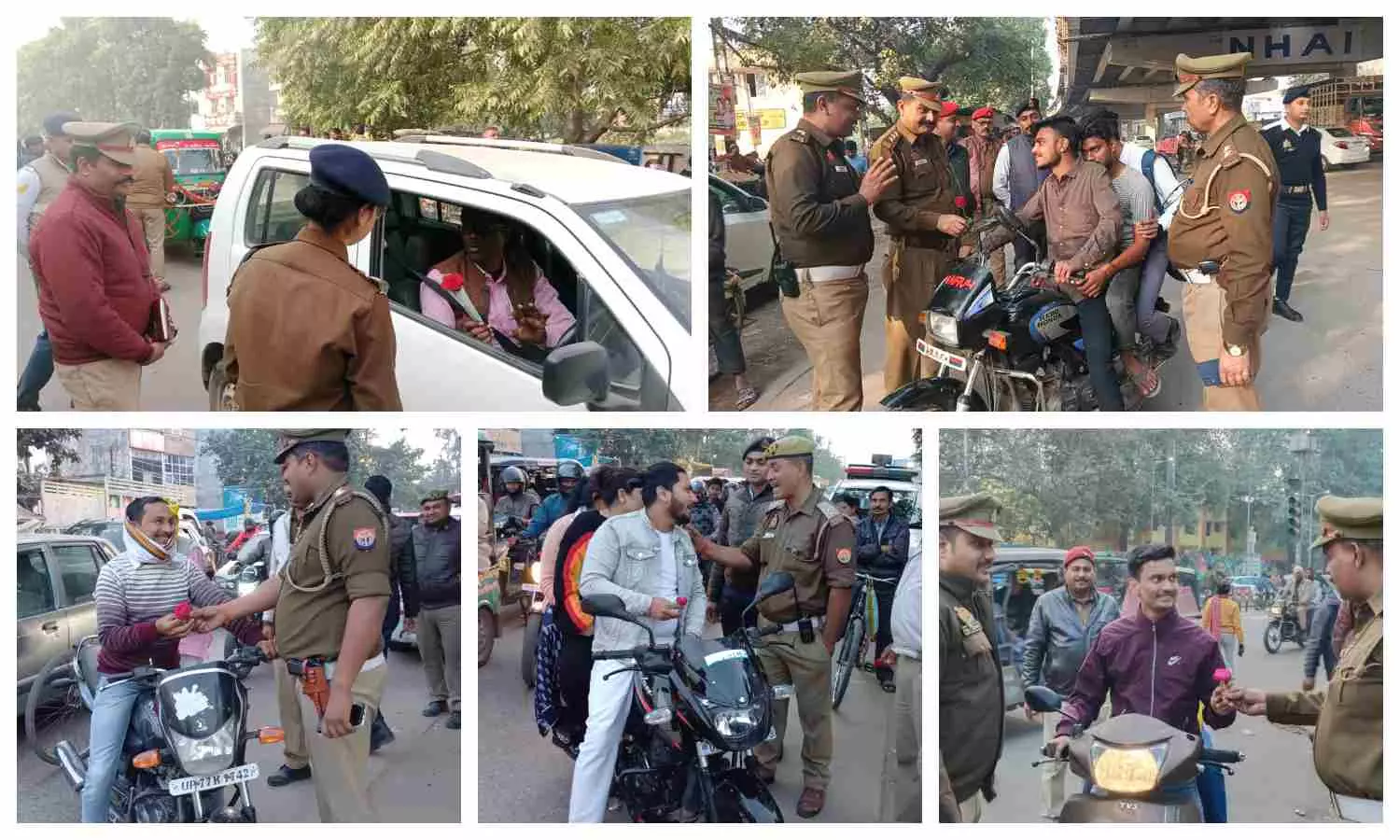 Kanpur: बिना सीट बेल्ट लगाए जा रहे थे पार्षद पति, ACP ने गुलाब का फूल देकर किया यातायात नियम के प्रति जागरूक