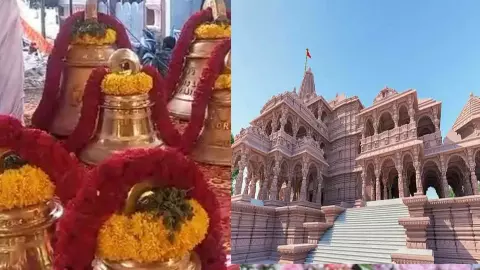 Ram Mandir Pran Pratishtha: 42 bells sent from Tamil Nadu, one weighs 2 tonnes Ram Mandir Pran Pratishtha: 42 bells sent from Tamil Nadu, one weighs 2 tonnes