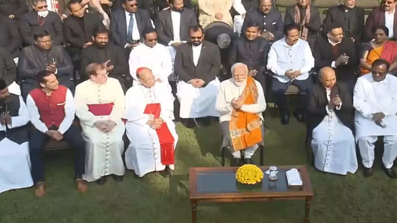 PM Modi arrived at the Christmas program, said - Jesus established a better society