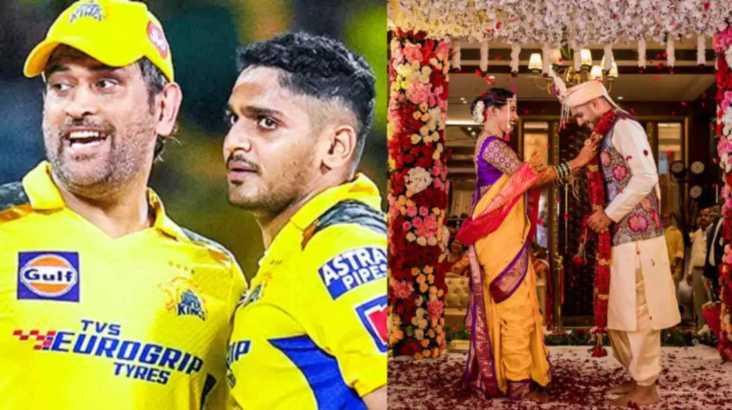 Chennai super kings Player Tushar Deshpande Marriage Picture