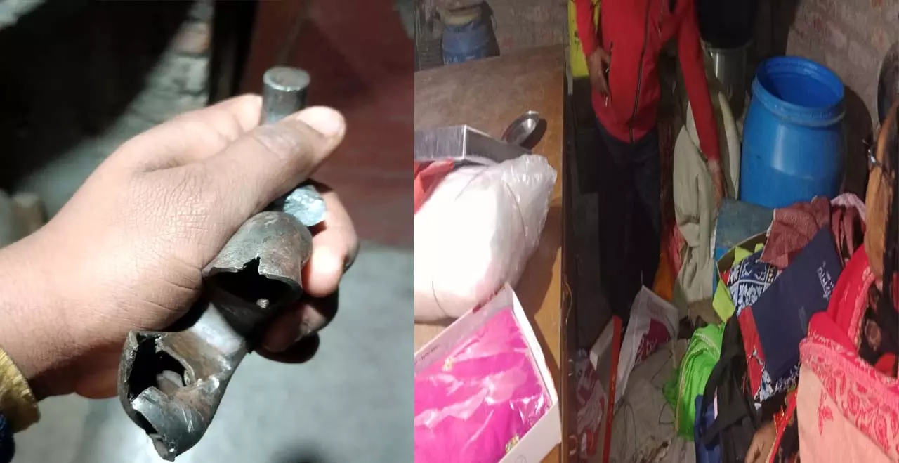 Thieves broke the lock of the house and stole cash and jewelery on a cold night in Sonbhadra: