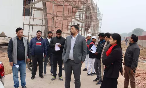 DM inspected the under construction multipurpose complex auditorium