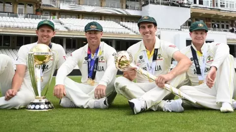 David Warner Steve Smith Pat Cummins