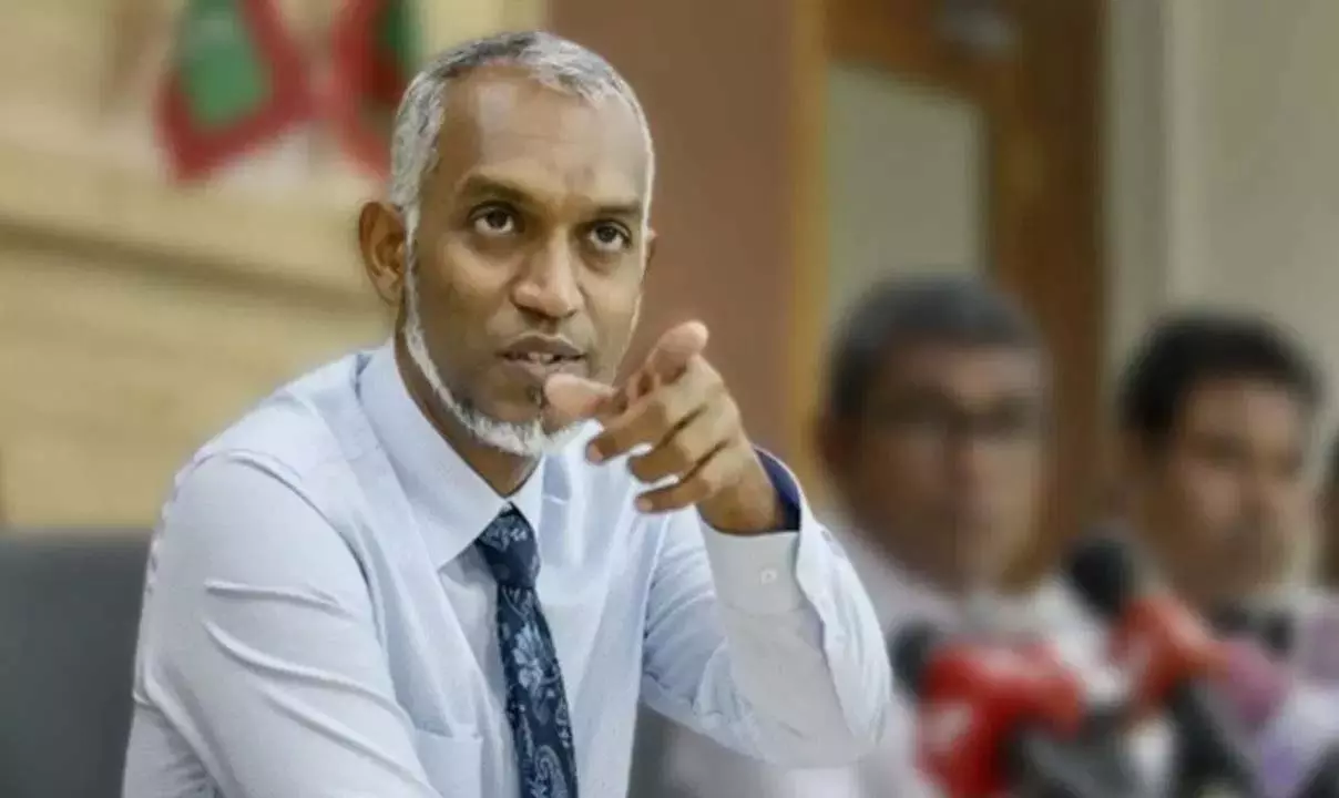 As soon as he returned from China, the President of Maldives rolled his eyes and said - ...no one has the license to threaten us: Photo- Social Media