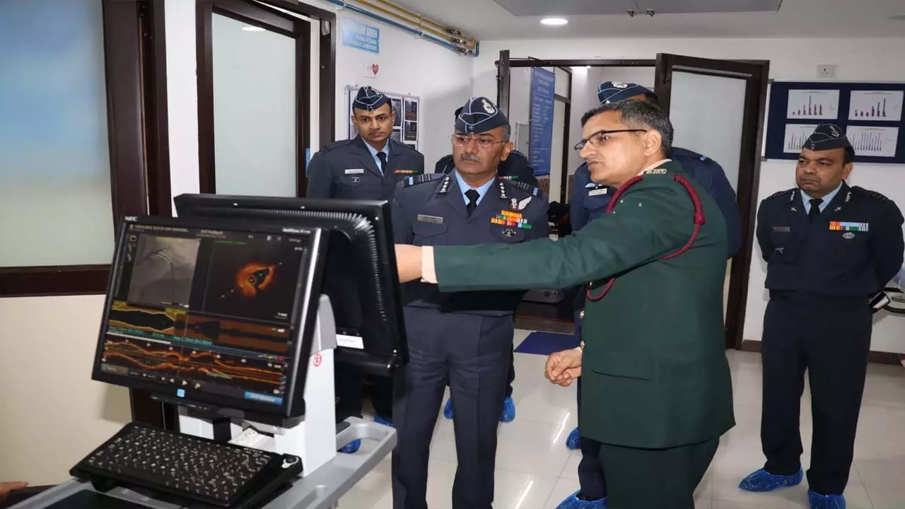 Air Marshal Vibhas Pandey visited Air Force Hospital, appreciated the extraordinary efforts being made by the hospital personnel