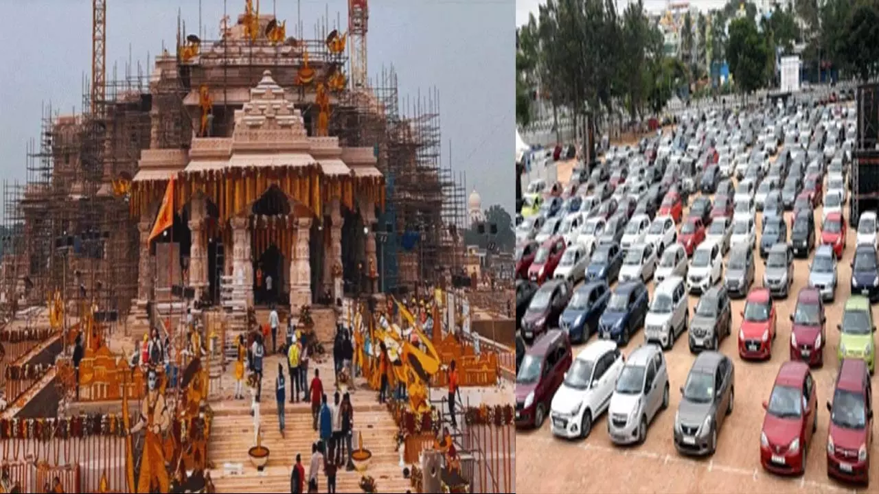 More than 22 thousand vehicles will be parked at 51 places in Ayodhya Dham, cars will be monitored through drones