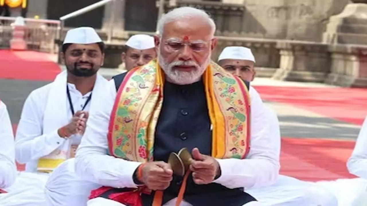 Prime Minister Narendra Modi is performing special rituals for the Pran Pratistha program