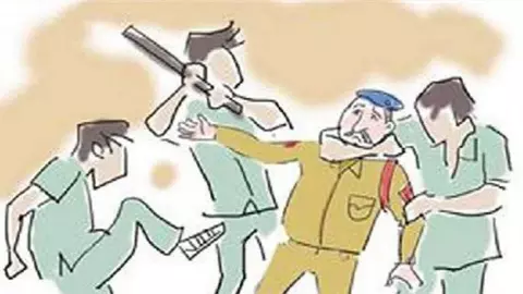 When the youth were interrupted during patrolling, they attacked the policemen