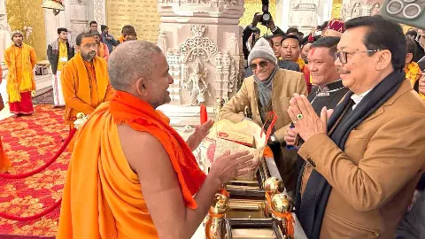 The entire cabinet including the CM of Arunachal became emotional after seeing Ramlala The entire cabinet including the CM of Arunachal became emotional after seeing Ramlala