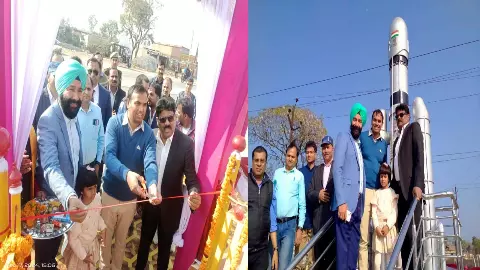 Model of Chandrayaan-3 identified by police crossing, DM inaugurated it as part of beautification work
