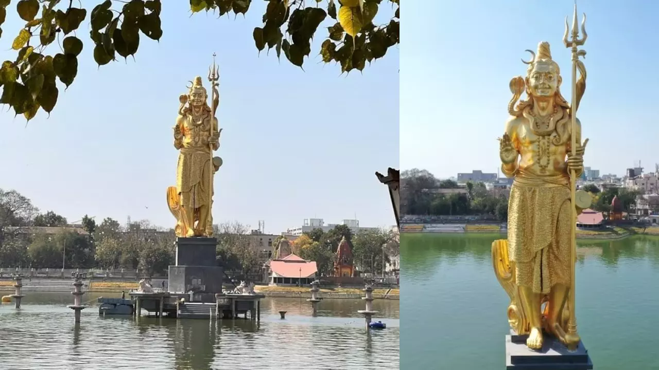 Golden Shiva Statue In Gujarat