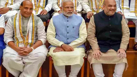 Rajnath Singh, PM Modi, Amit Shah