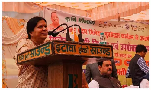 मिलेट्स रेसिपी विकास में पहुंची सदर विधायक सरिता भदौरिया।