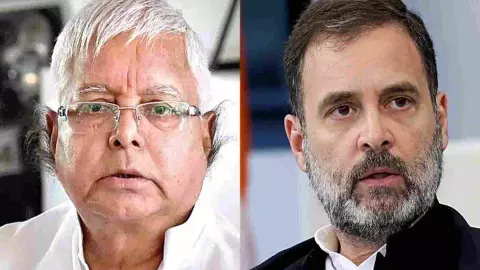 Lalu Prasad Yadav and Rahul Gandhi