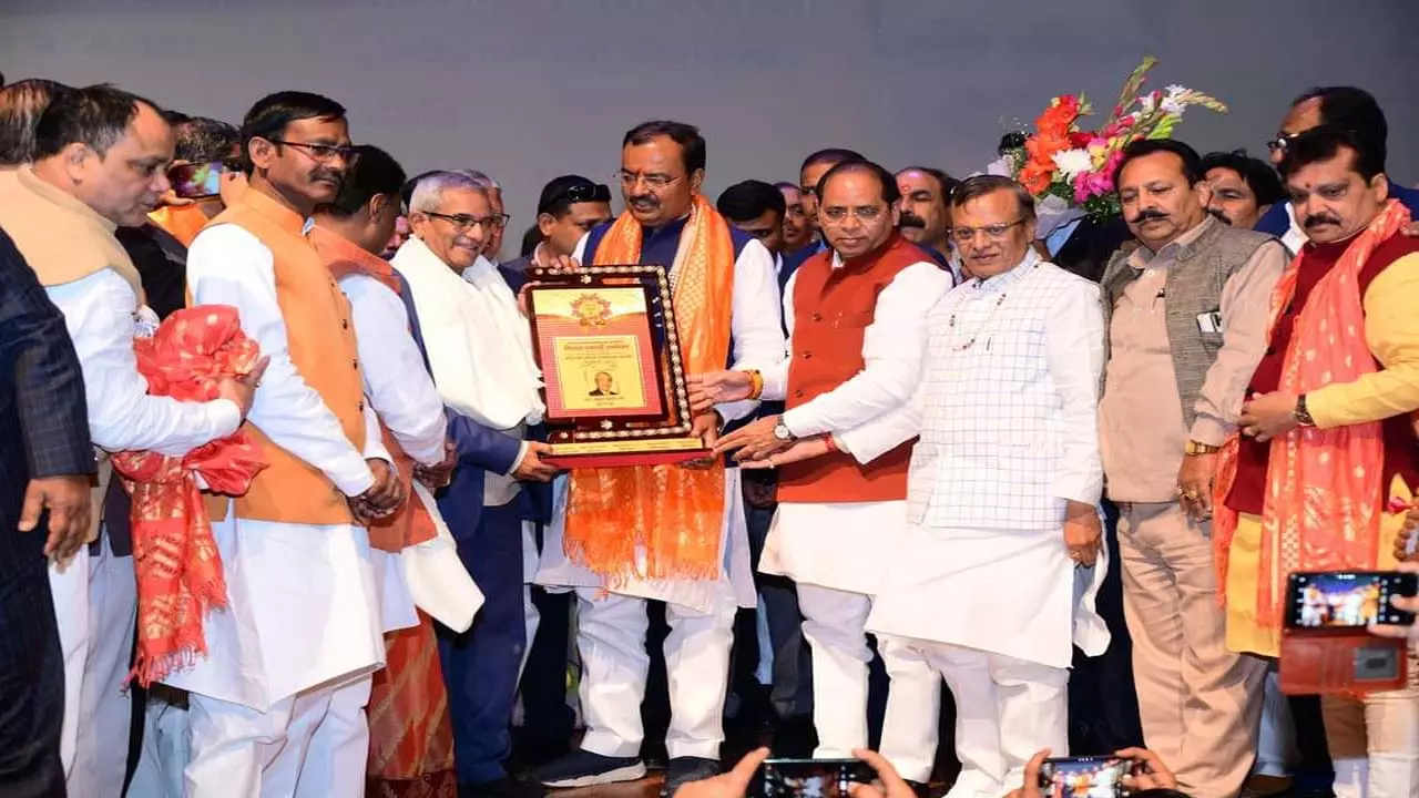 Subharti Group founder Dr. Atul Krishna honored by Deputy Chief Minister Keshav Prasad Maurya