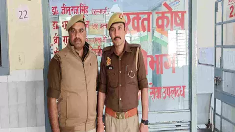 constable donated blood to patient