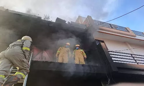 A massive fire broke out in a bike parts manufacturing factory