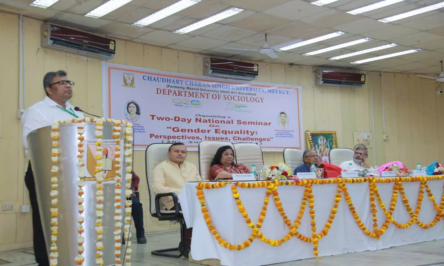 A two-day workshop on Indian Knowledge Tradition Teacher Training was organized at Chaudhary Charan Singh University