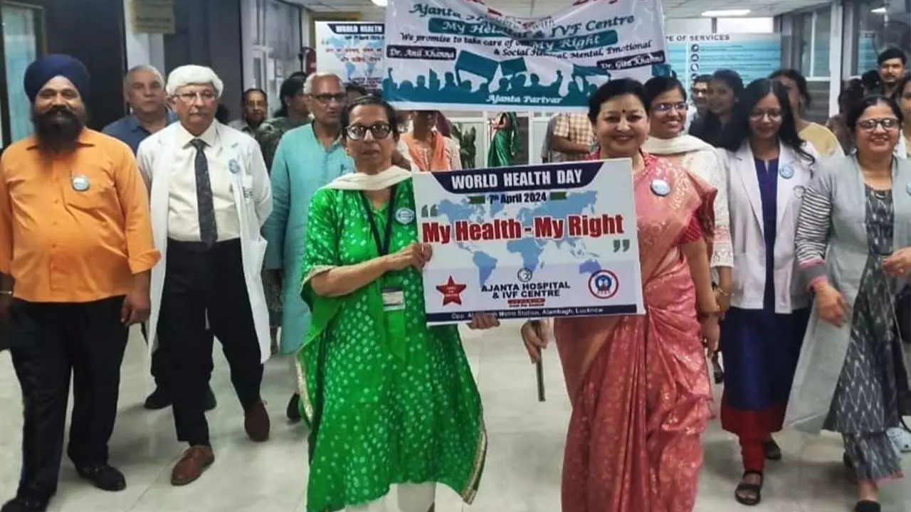 Ajanta Hospital employees reiterated health pledge on World Health Day
