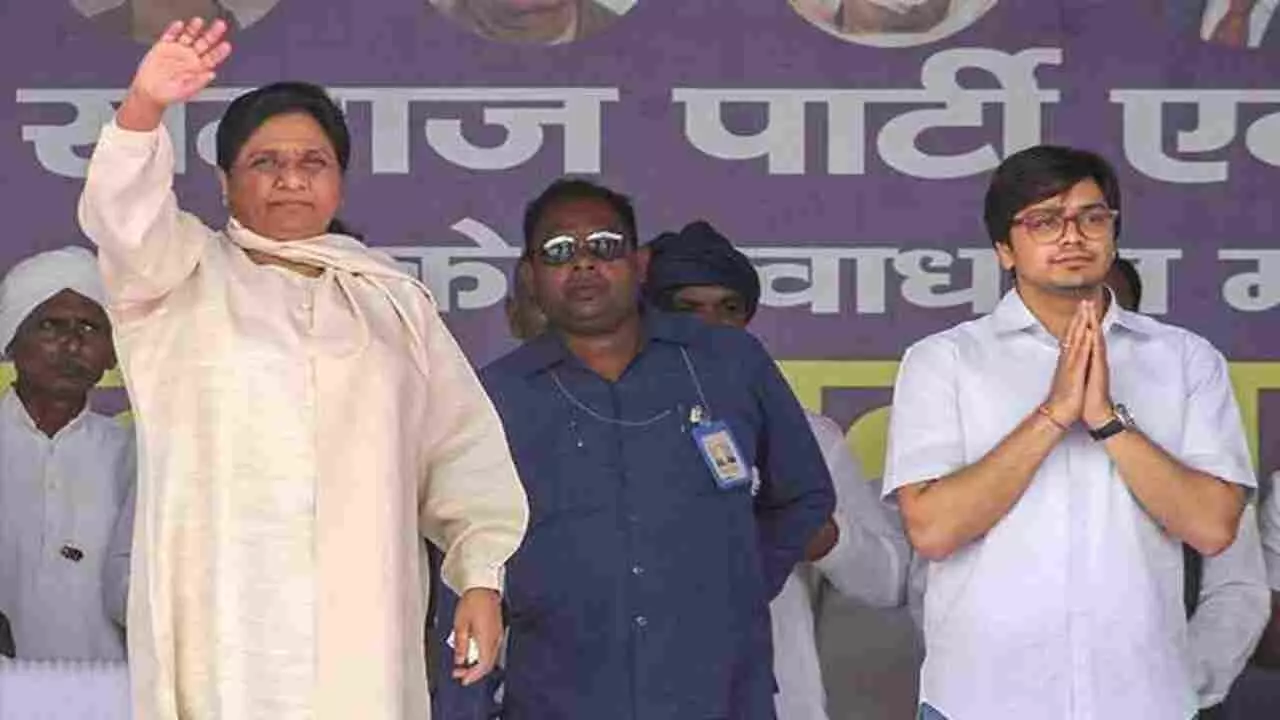 Mayawati and Akash Anand