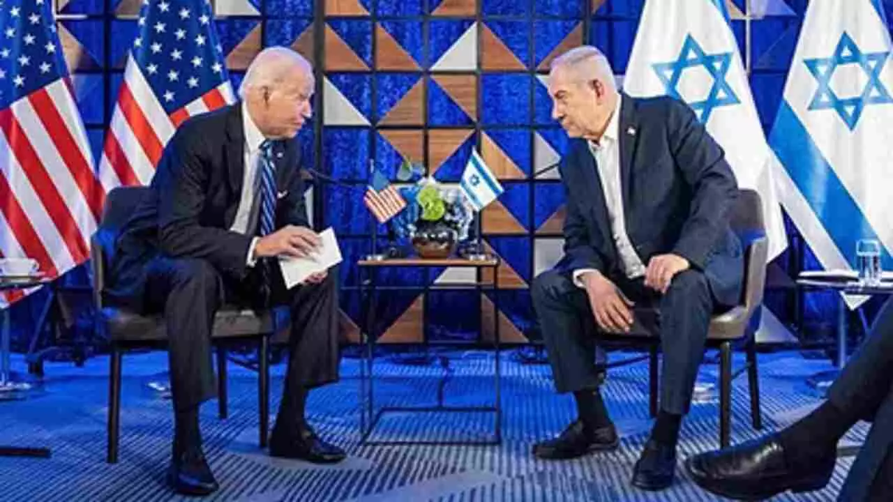 US President Joe Biden ,  Israel PM Netanyahu