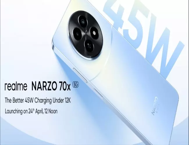 धांसू फीचर्स के साथ लॉन्च होगा Realme NARZO 70x 5G, जानें कीमत