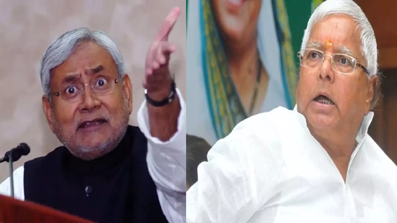 Nitish Kumar fiercely targeted Lalu Prasad Yadavs nepotism