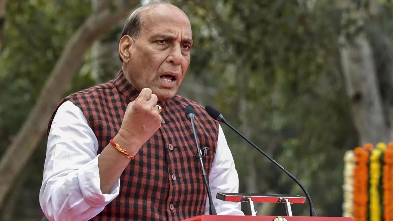 On LAC dispute, Rajnath Singh said India will not bow down, talks continue with China