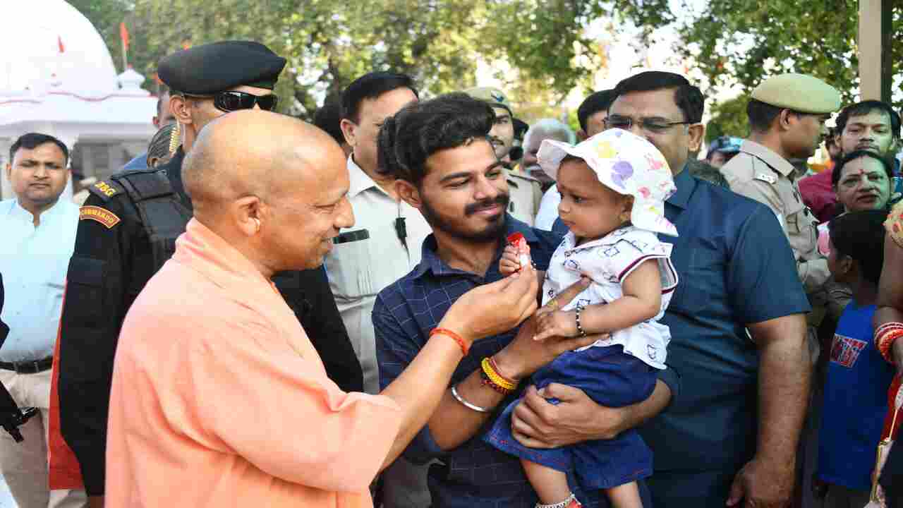 CM Yogi in Gorakhnath temple