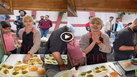 Delhi Vada Paav Girl Viral Video Delhi Vada Paav Girl Viral Video