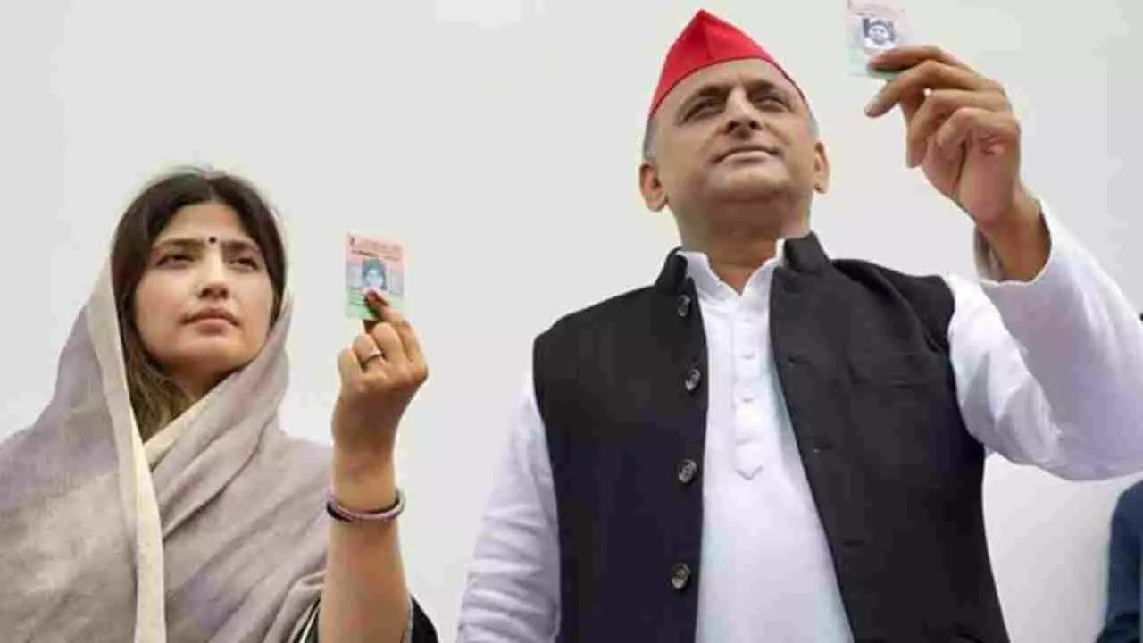 Akhilesh Yadav and Dimple Yadav