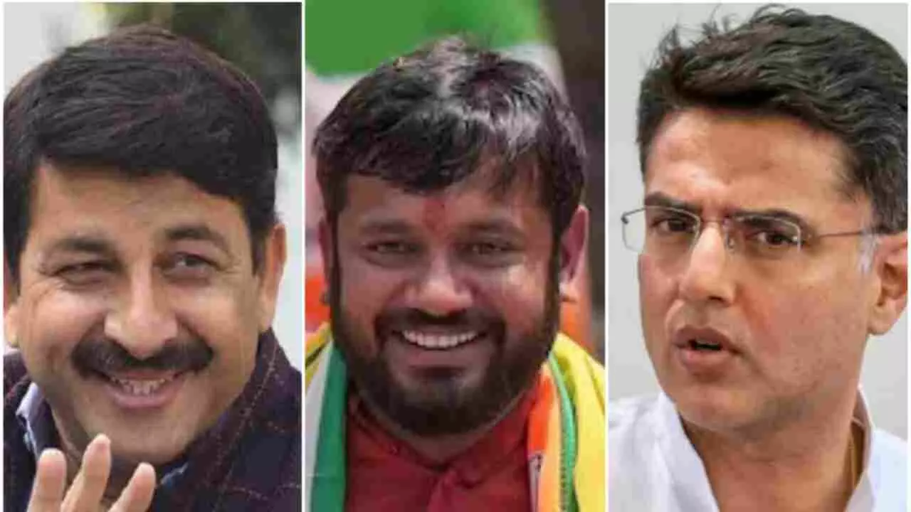 Manoj Tiwari,  Kanhaiya kumar ,Sachin pilot