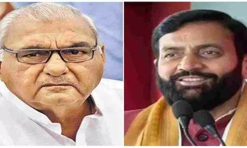 Former Chief Minister Bhupendra Singh Hooda, Haryana Chief Minister Nayab Singh Saini