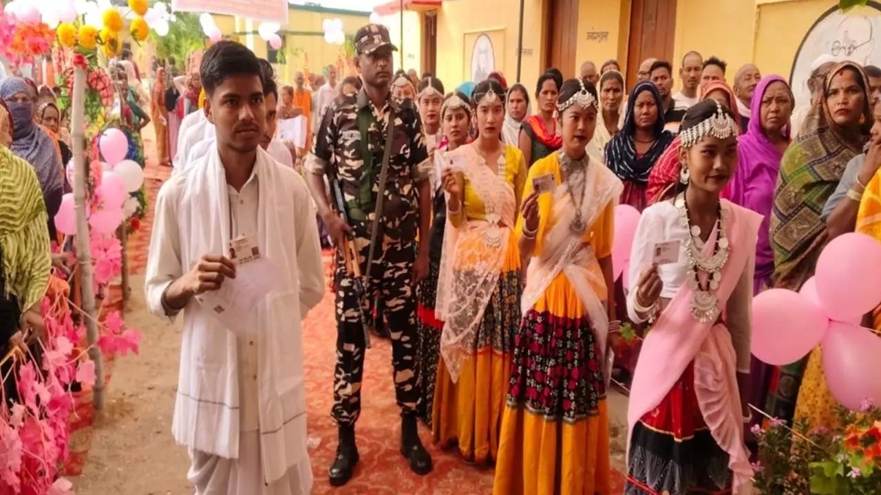 So far 45.68 percent voting took place in Bahraich, MLA Anupama Jaiswal and Maria Shah cast their votes