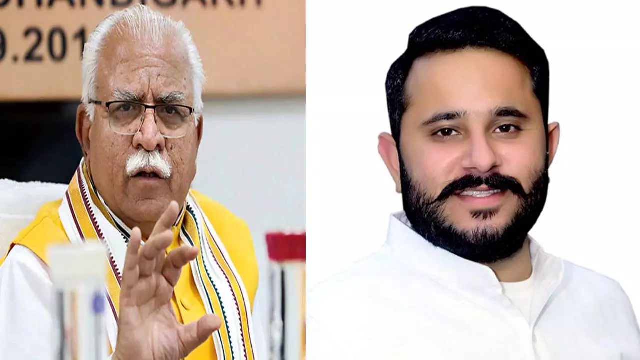 Karnal Lok Sabha seat contest between BJP candidate Manohar Lal Khattar and Congress candidate Divyanshu Budhiraja