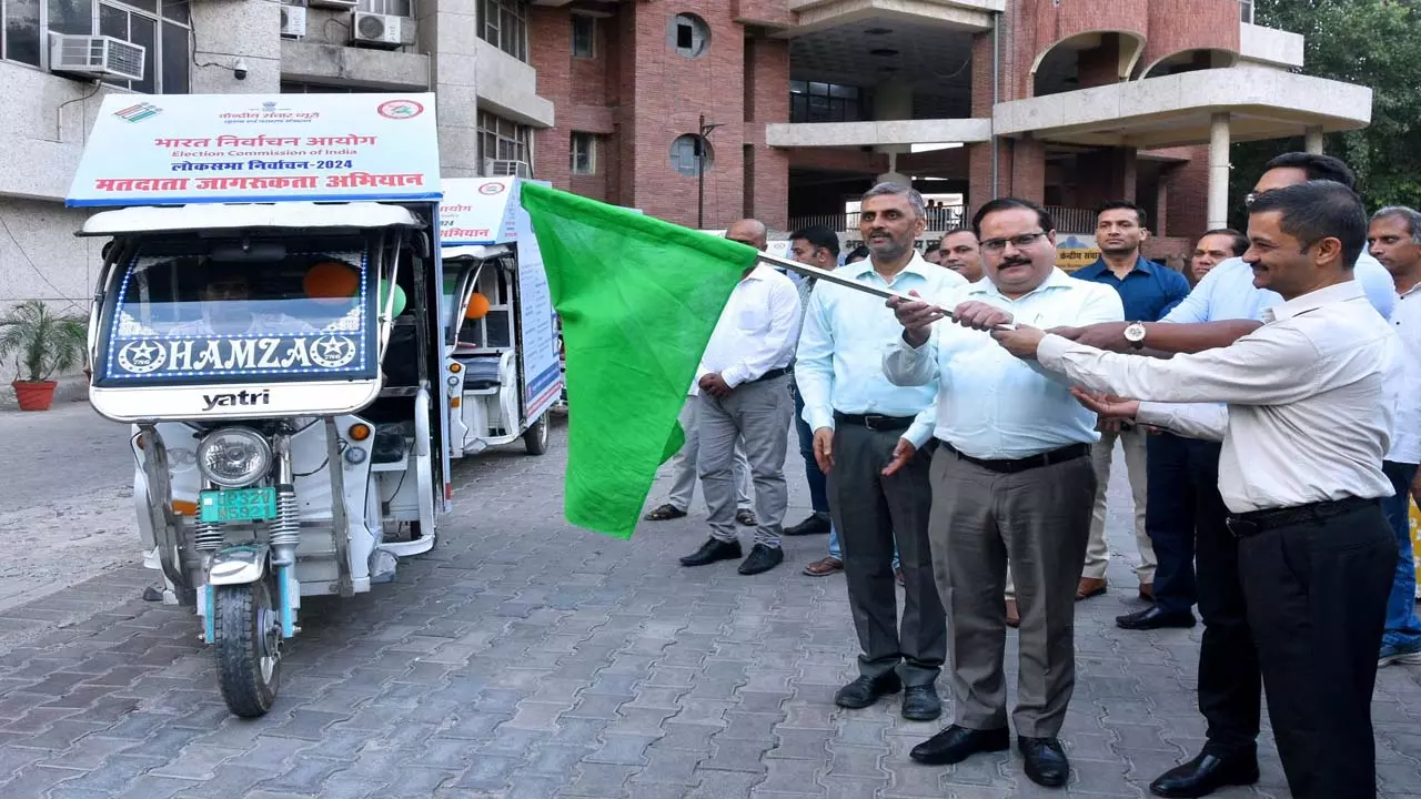 IEC vehicles flagged off as part of voter awareness campaign