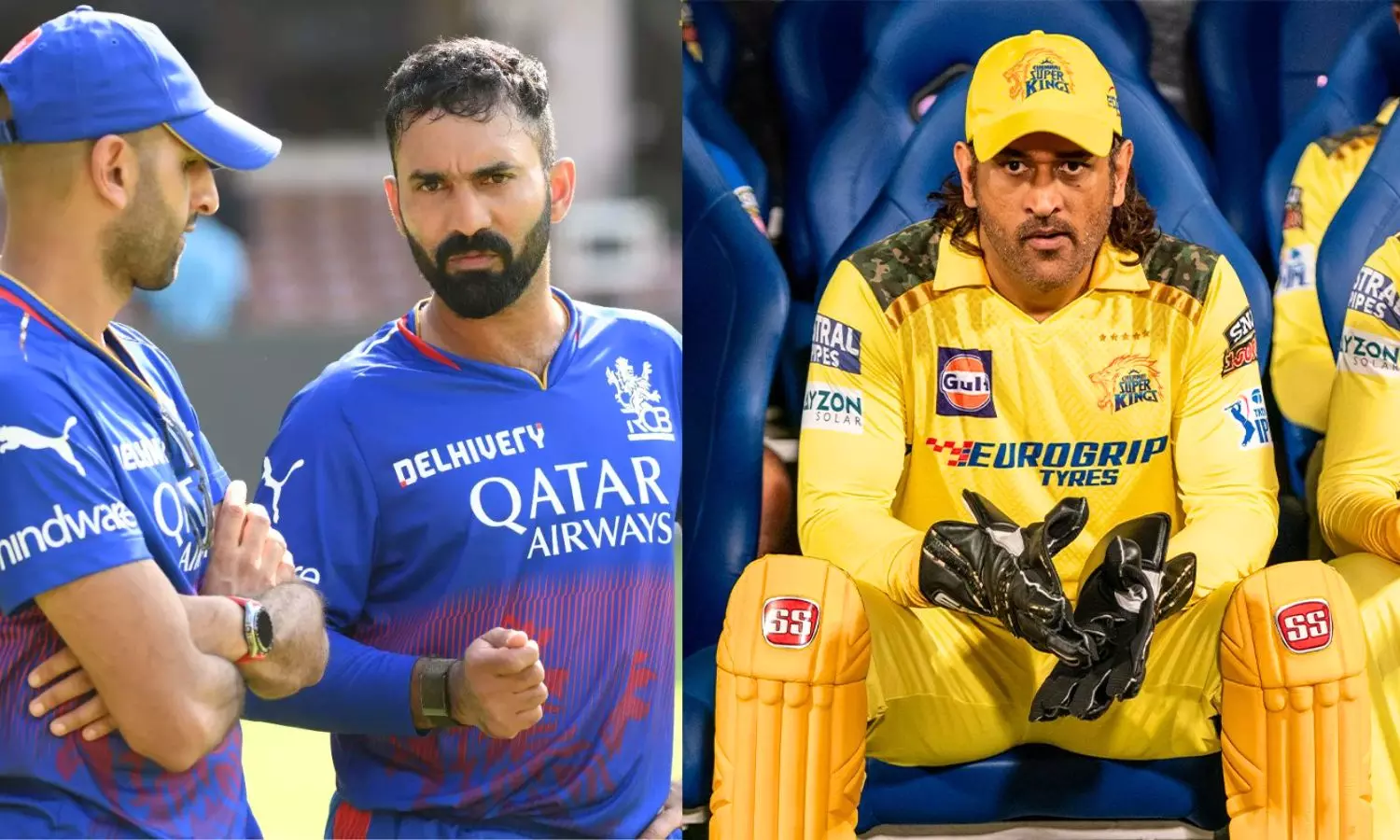 RCB vs CSK Dinesh Karthik MS Dhoni