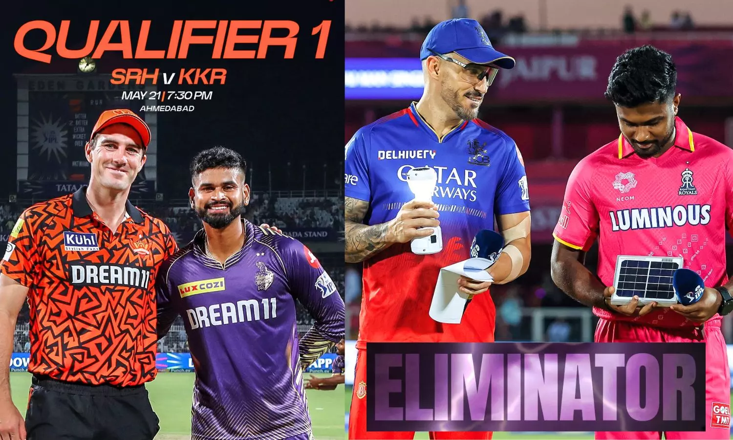 IPL 2024 Playoffs KKR vs SRH Qualifier 1 RCB vs RR Eliminator